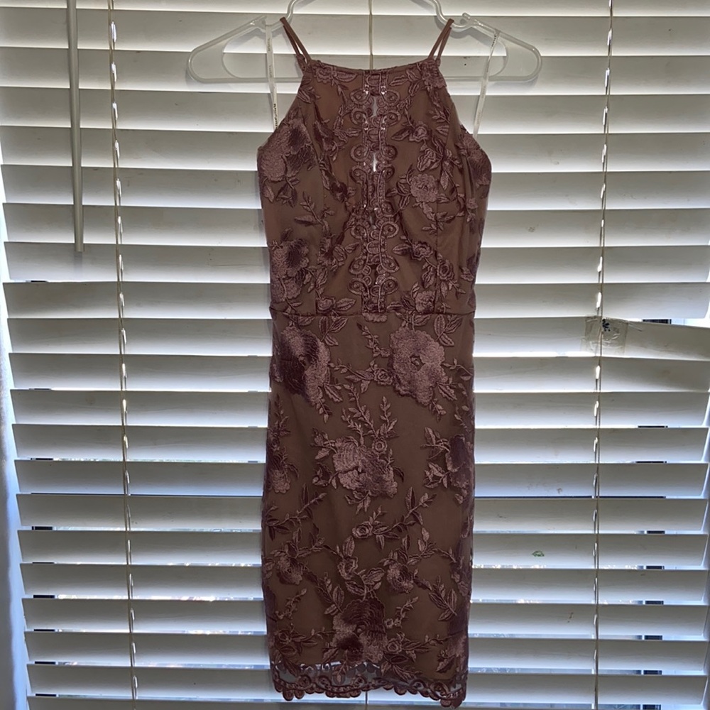 Papaya Dusty Rose Print Mini dress